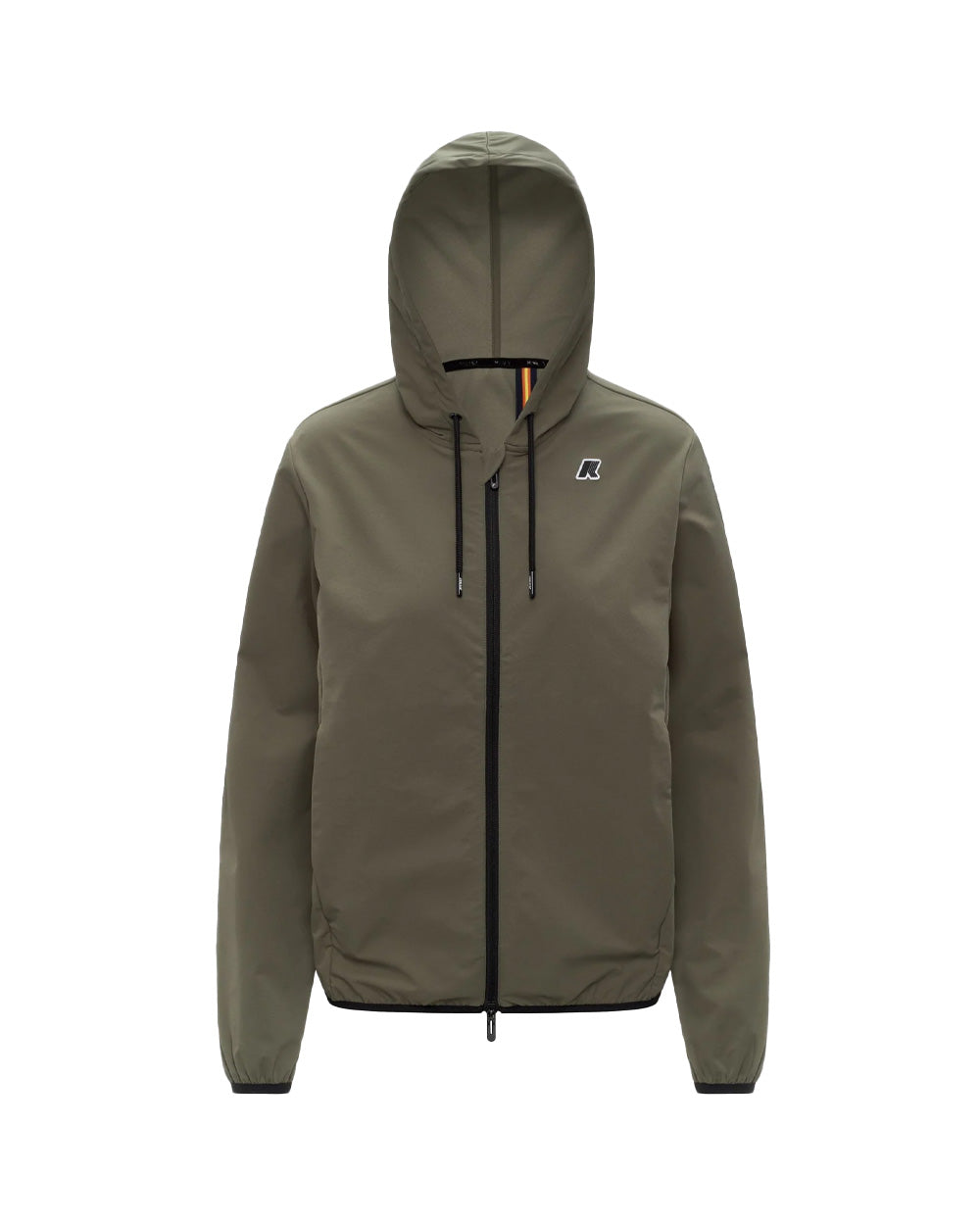 K-WAY Felpa K-WAY donna K5138FW JOURNEER TRAVEL Verde cappuccio coulisse zip tasche logo K5138FW V15
