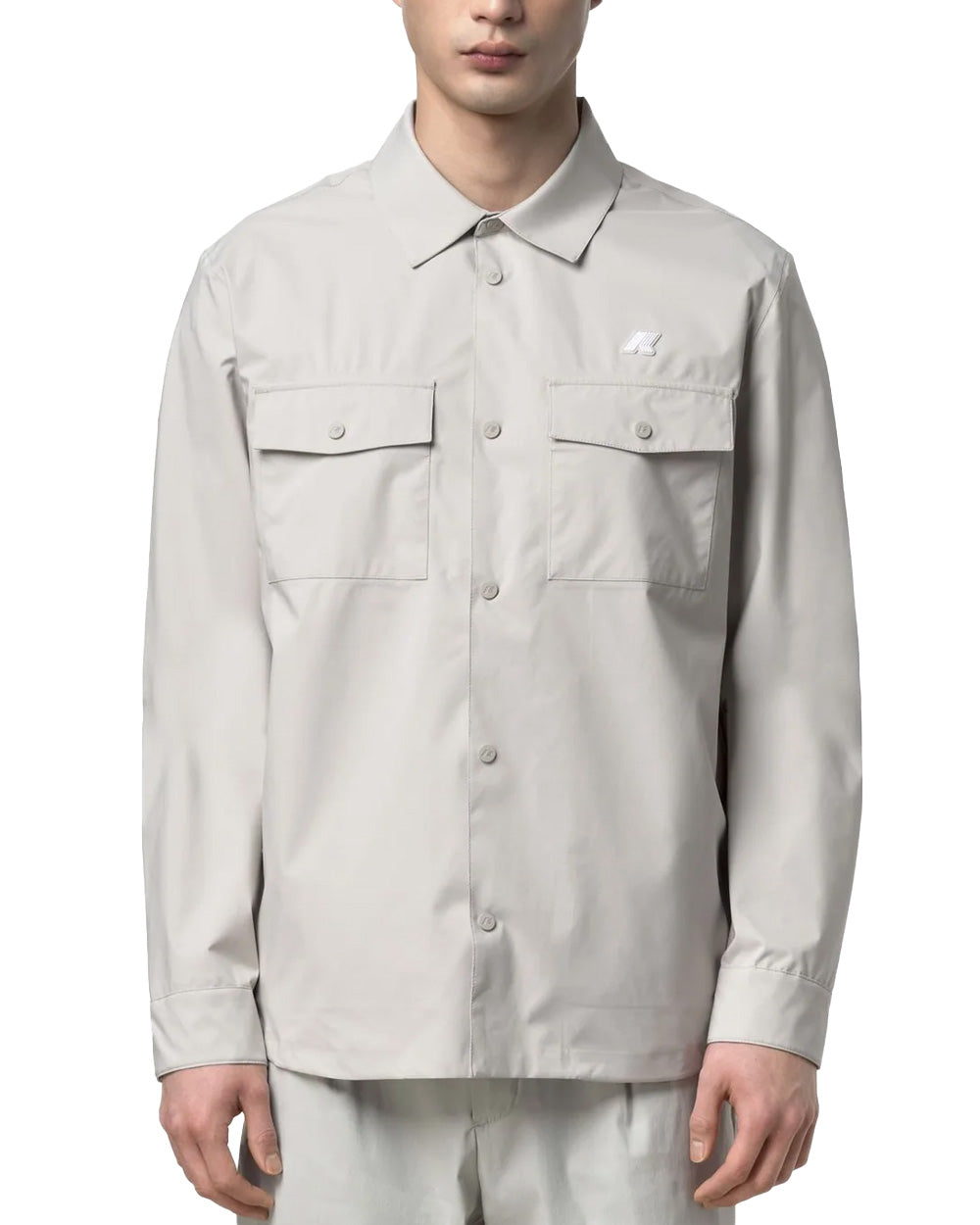 K-WAY Giubbino K-WAY uomo K5138MW UMBERT STRETCH 2LAYERS Beige antivento traspirante colletto camicia tasche<BR/> K5138MW 634