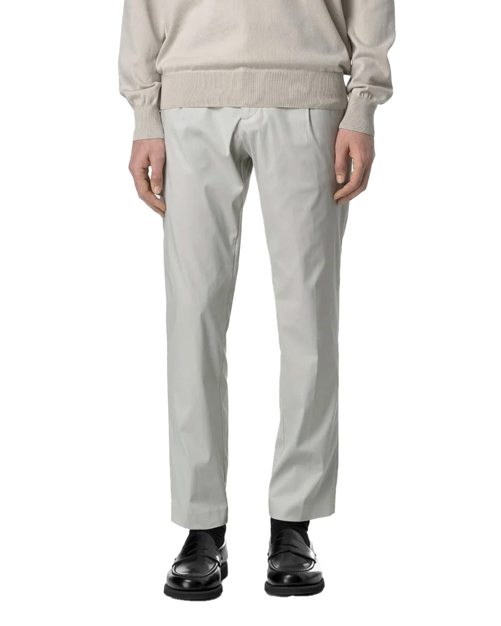 K-WAY Pantalone K-WAY uomo K61368W AILTON TWILL TECH Bianco cotone chino gabardine tasche K61368W 634