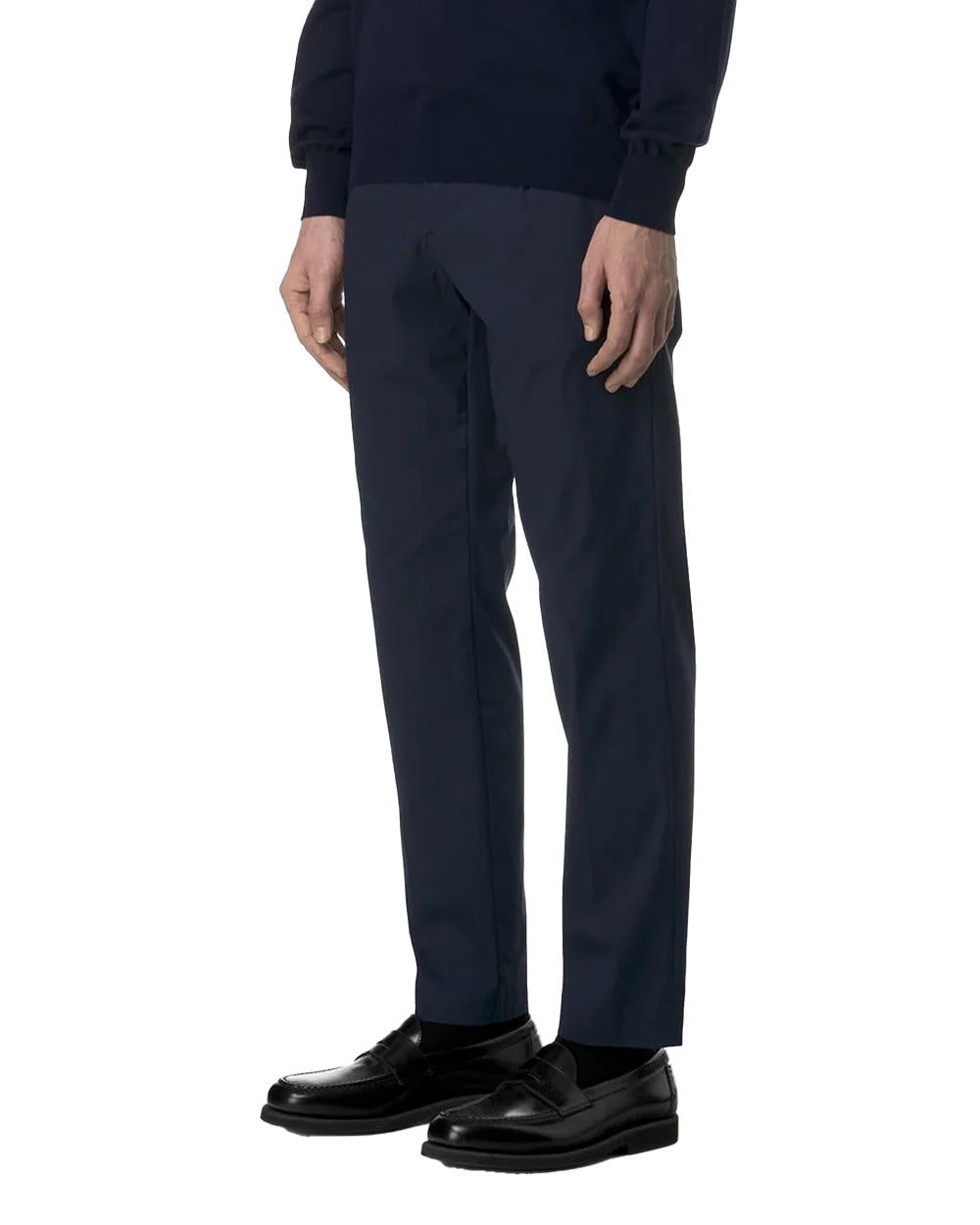 K-WAY Pantalone K-WAY uomo K61368W AILTON TWILL TECH Blu cotone chino gabardine tasche K61368W K89