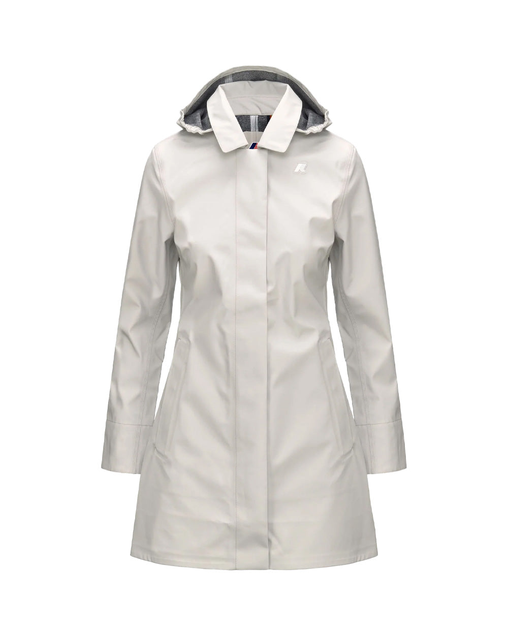 K-WAY Giubbino K-WAY donna K7127JW MATHY BONDED JERSEY Beige chiusura zip fitting slim logo K7127JW 634