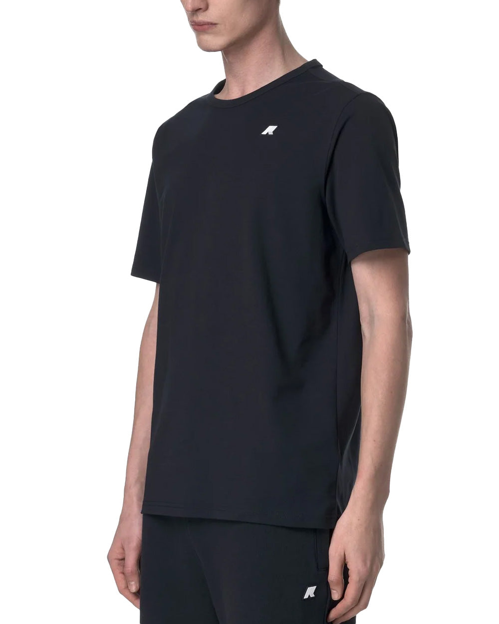 K-WAY T-shirt K-WAY uomo K71349W ADAME LIGHT STRETCH JERSEY Blu fitting slim logo cotone K71349W K89