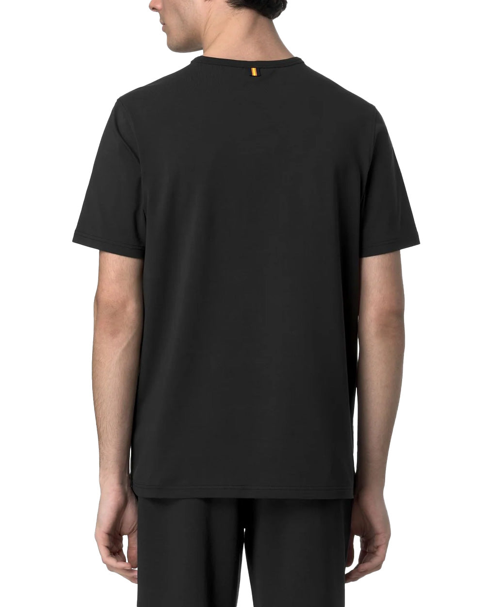 K-WAY T-shirt K-WAY uomo K71349W ADAME LIGHT STRETCH JERSEY Nera fitting slim logo cotone K71349W USY