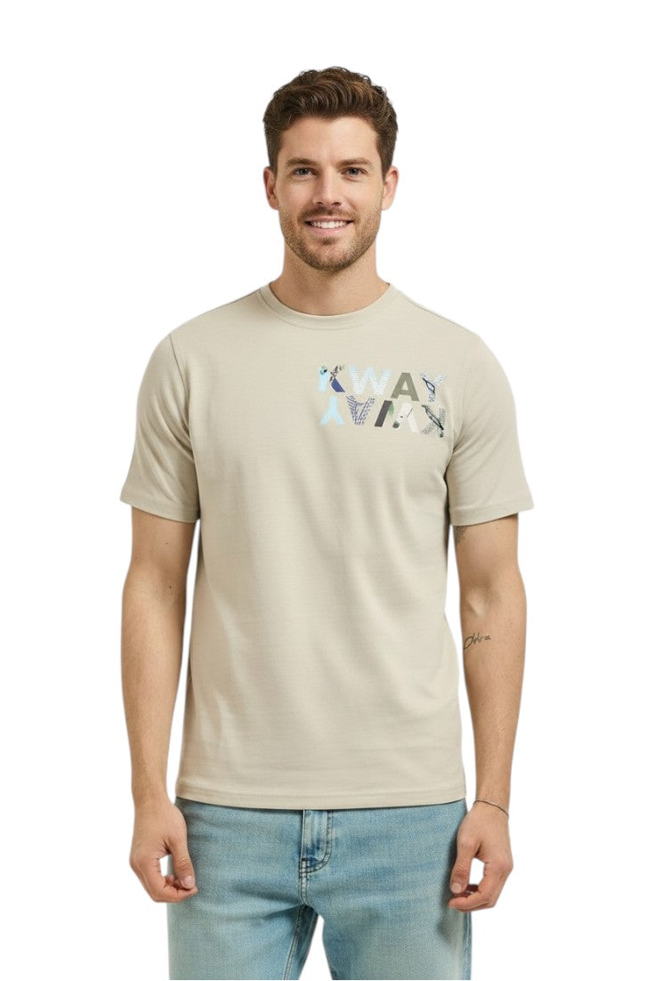 K-WAY T-shirt K-WAY uomo K71354W 634 Beige K71354W 634