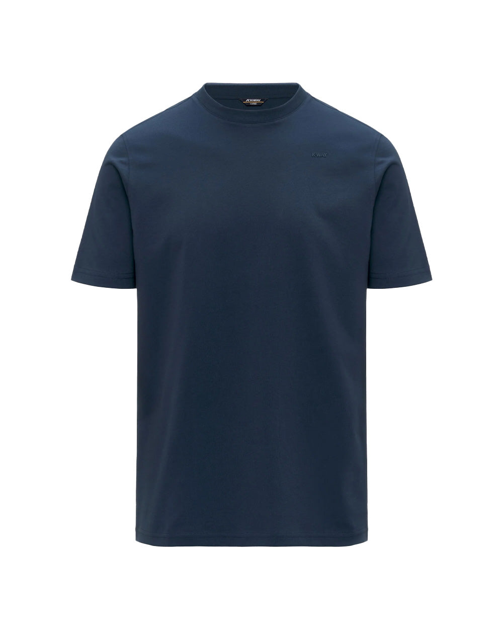 K-WAY T-shirt K-WAY uomo K81489W ODOM JERSEY MICRO LETTERING SLIM Blu cotone girocollo slim K81489W B67