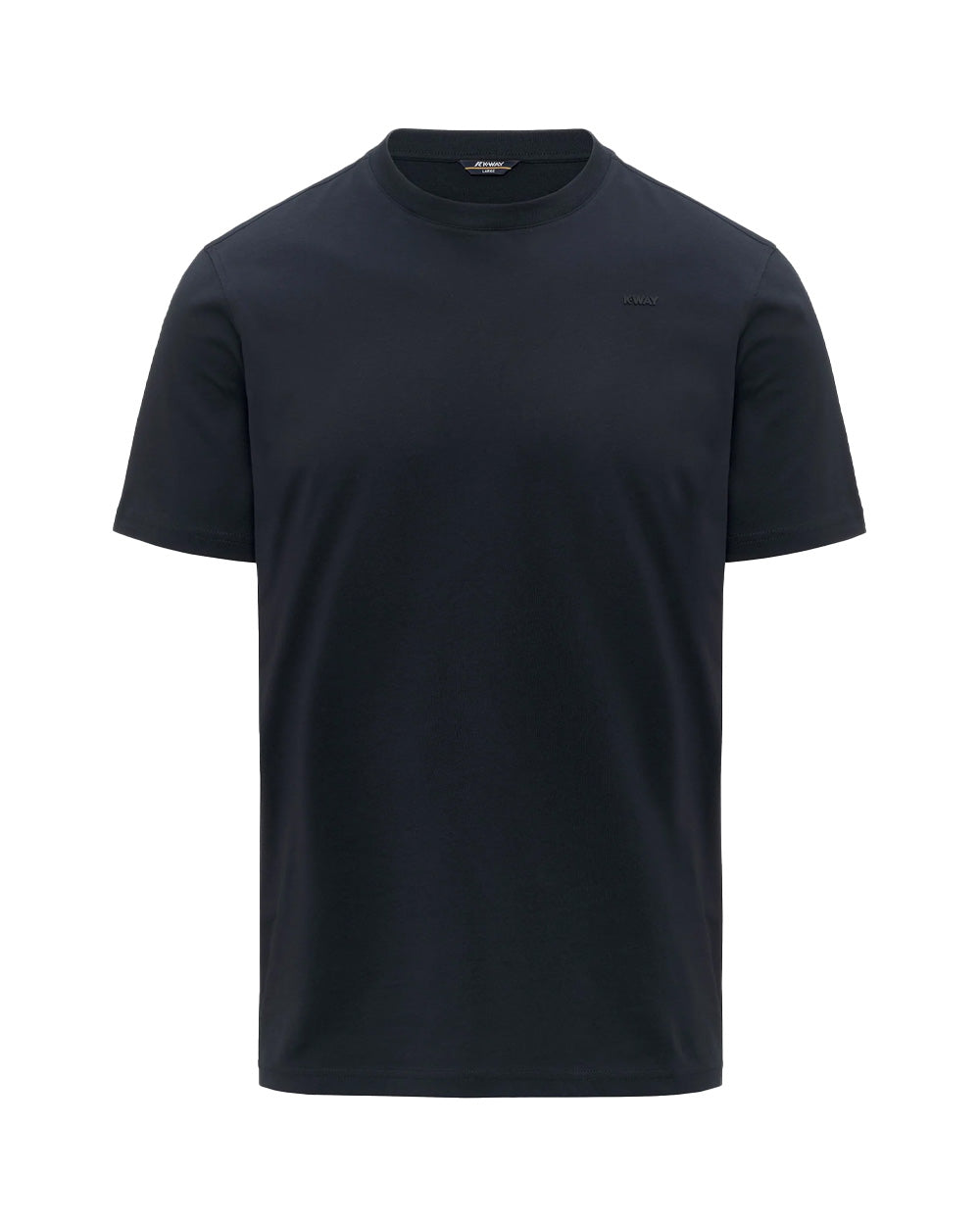 K-WAY T-shirt K-WAY uomo K81489W ODOM JERSEY MICRO LETTERING SLIM Blu jersey otone girocollo costine K81489W K89