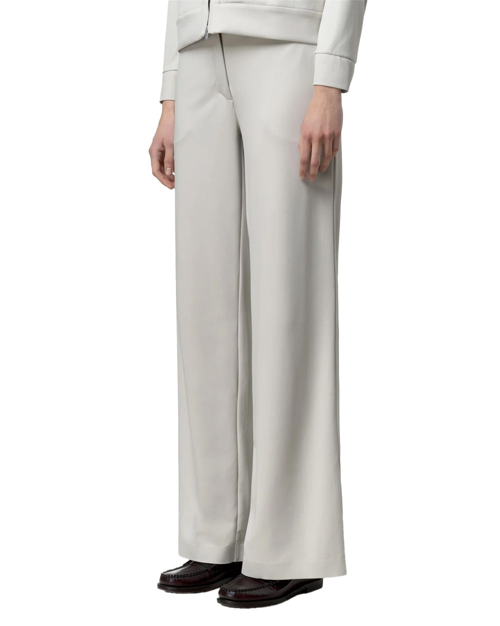 K-WAY Pantalone K-WAY donna K8148GW JALLE SL SPACER Beige elasticizzato antipiega zip gamba ampia K8148GW 634