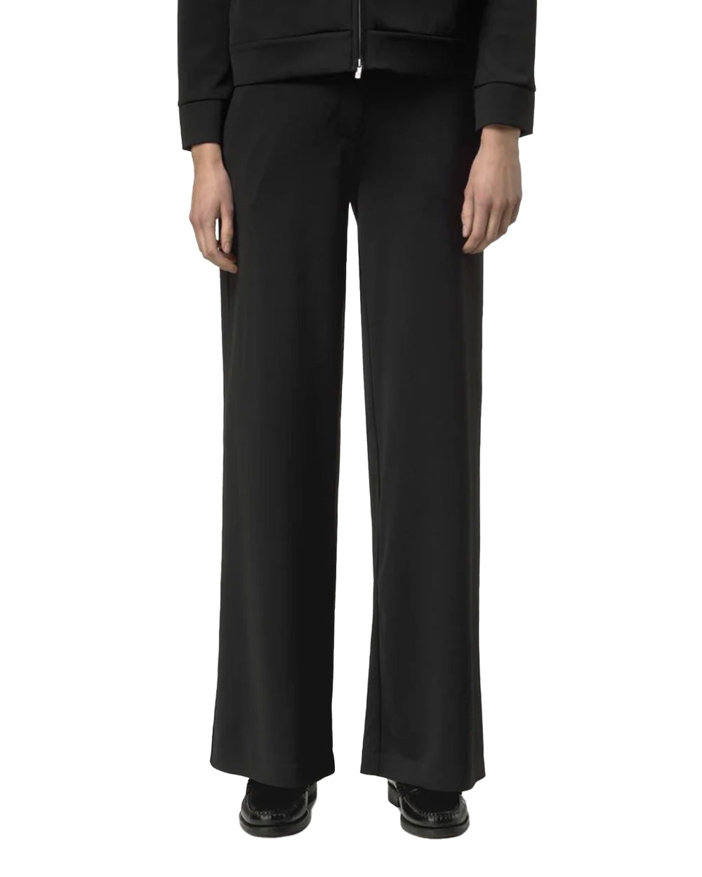K-WAY Pantalone K-WAY donna K8148GW JALLE SL SPACER Nero elasticizzato antipiega zip gamba ampia K8148GW USY