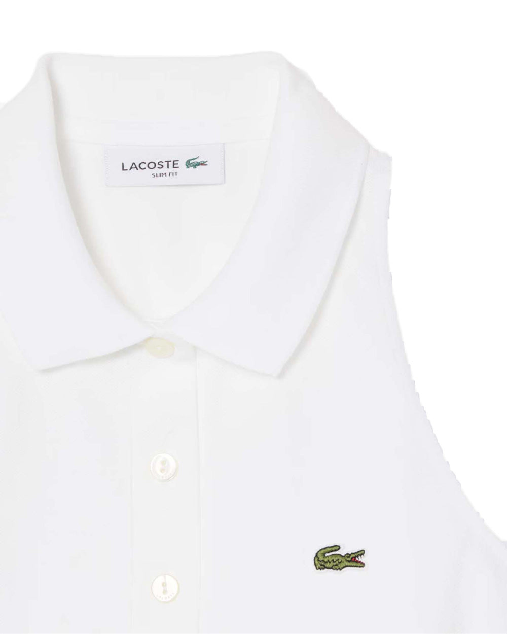 LACOSTE Polo LACOSTE donna PF3123 Bianco piquè slim taglio cropped cotone PF3123 001