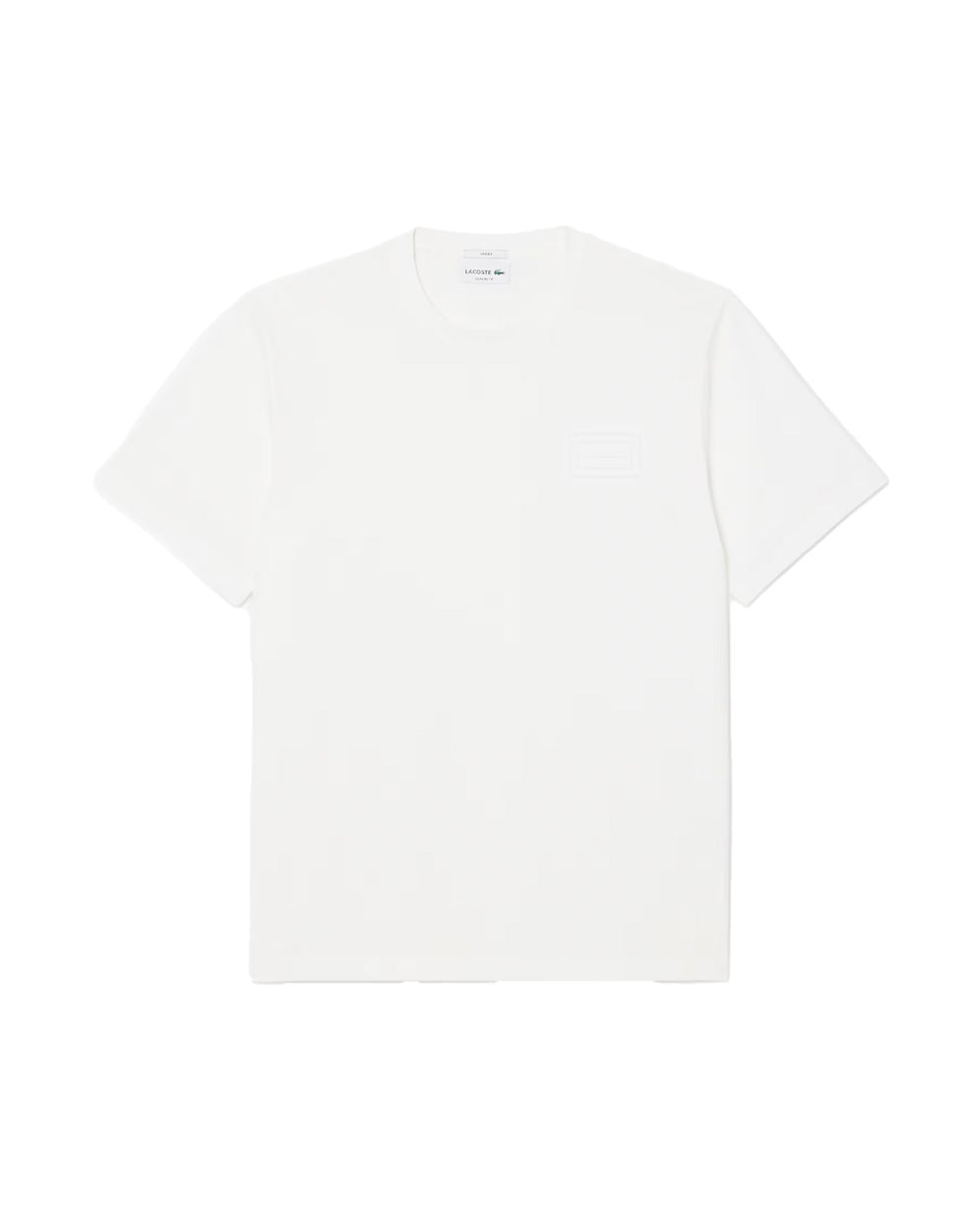LACOSTE T-shirt LACOSTE uomo TH0753 Bianca maniche corte marchio classic fit collo a coste TH0753 70V