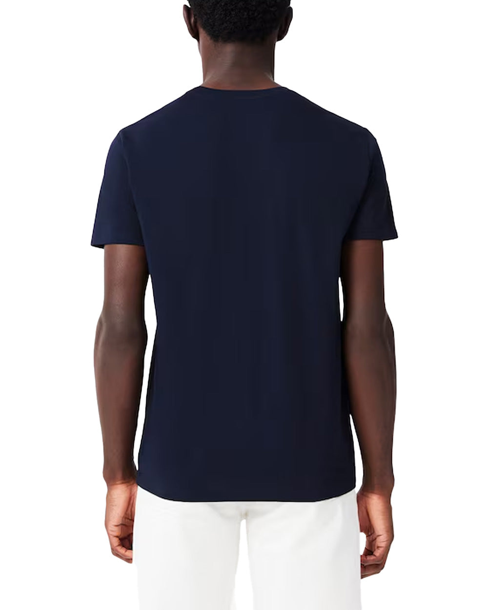 LACOSTE T-shirt LACOSTE uomo TH6709 Blu pregiato cotone taglio dritto regular coccodrillo TH6709 166