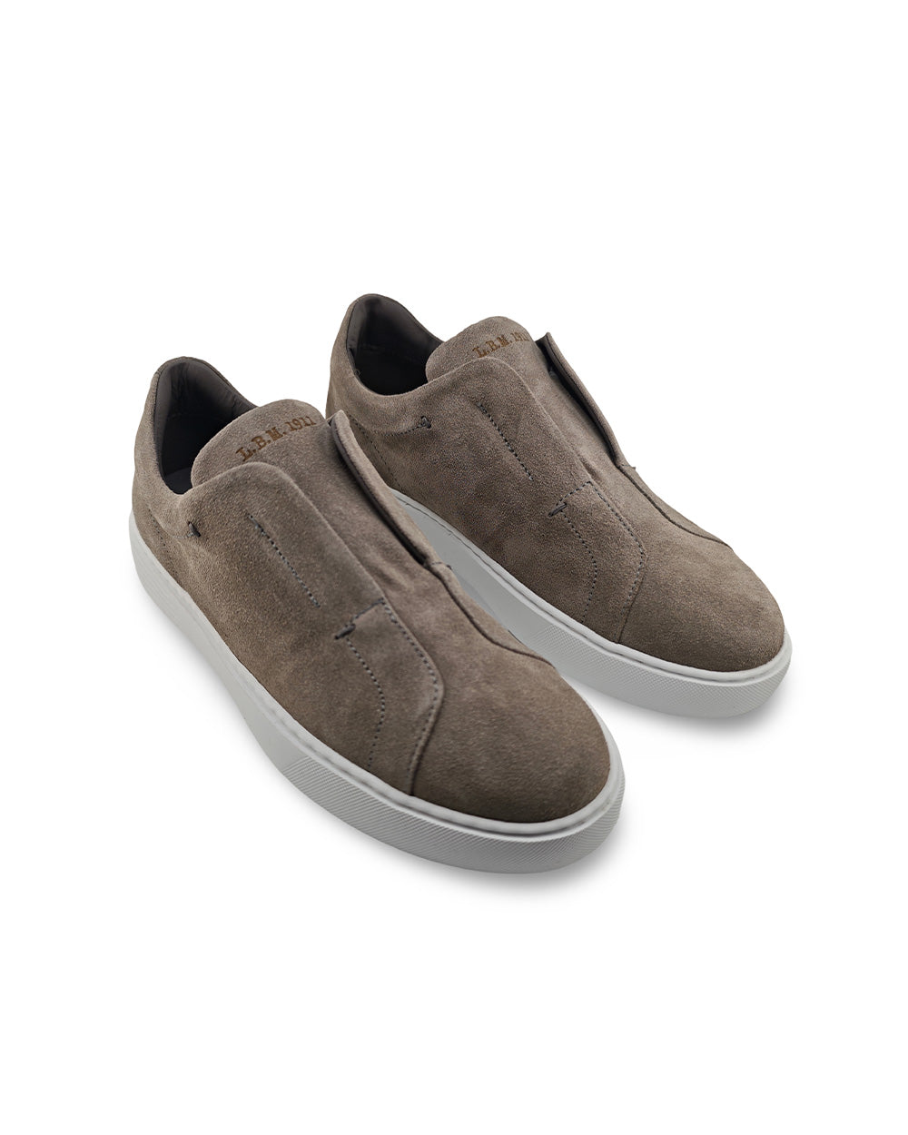 L.B.M. 1911 Sneakers L.B.M. 1911 uomo 685069072 Tortora pelle scamosciata suola gomma foderata 685069072 2