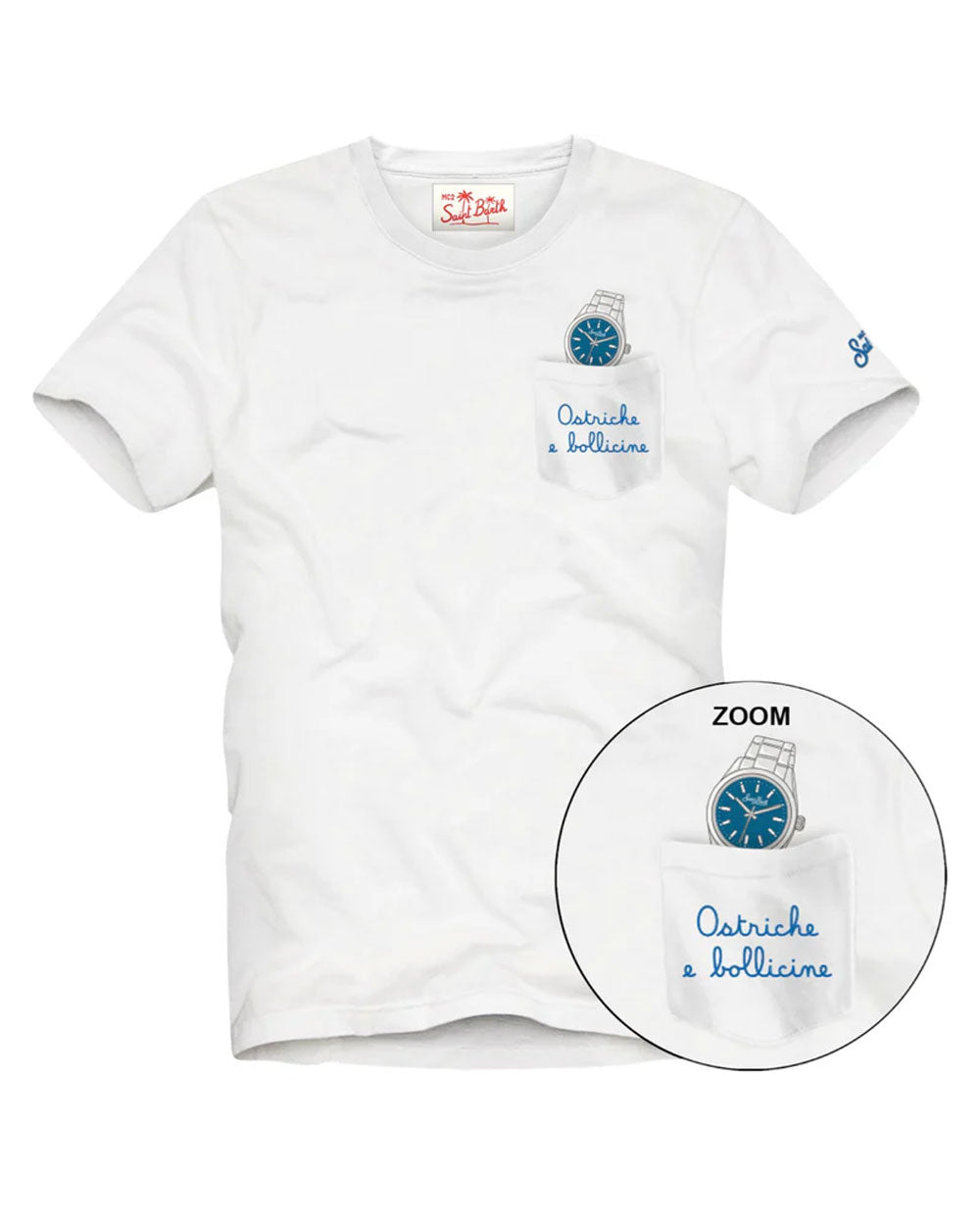 MC2 SAINT BARTH T-shirt Mc2 Saint Barth uomo Austin Ostriche bianca AUS000104294L 01N
