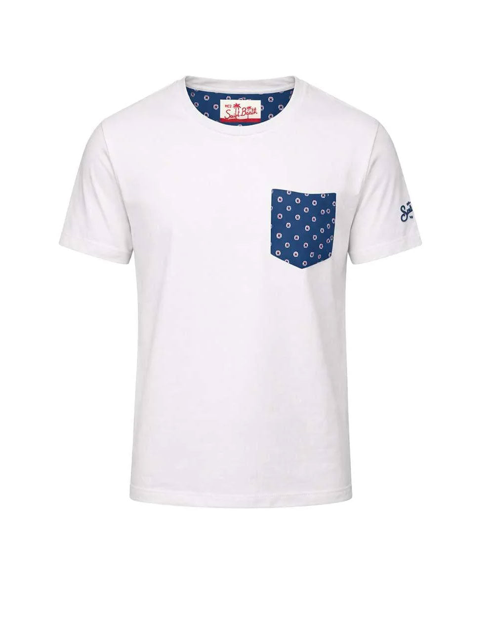 MC2 SAINT BARTH T-shirt Mc2 Saint Barth uomo Blanche Mini life saver bianca BLA00102082L 61