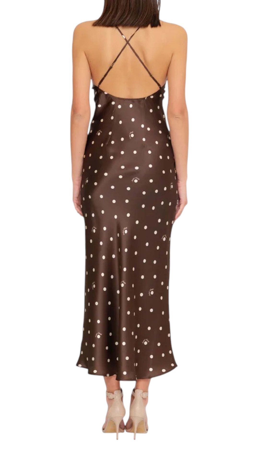 MC2 SAINT BARTH Abito MC2 SAINT BARTH donna EYDI001 08987L 1810 Eydis Silk Lace a pois Marrone <BR/> EYDI00108987L 1810