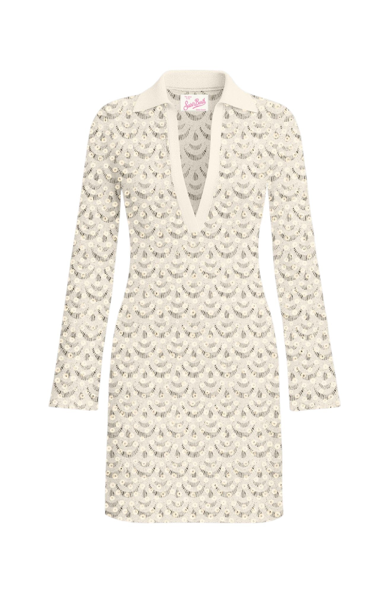 MC2 SAINT BARTH Abito MC2 SAINT BARTH donna ILR0001 01719L 10 Crochet Shell Paillettes corto Beige<BR/> ILR000101719L 10