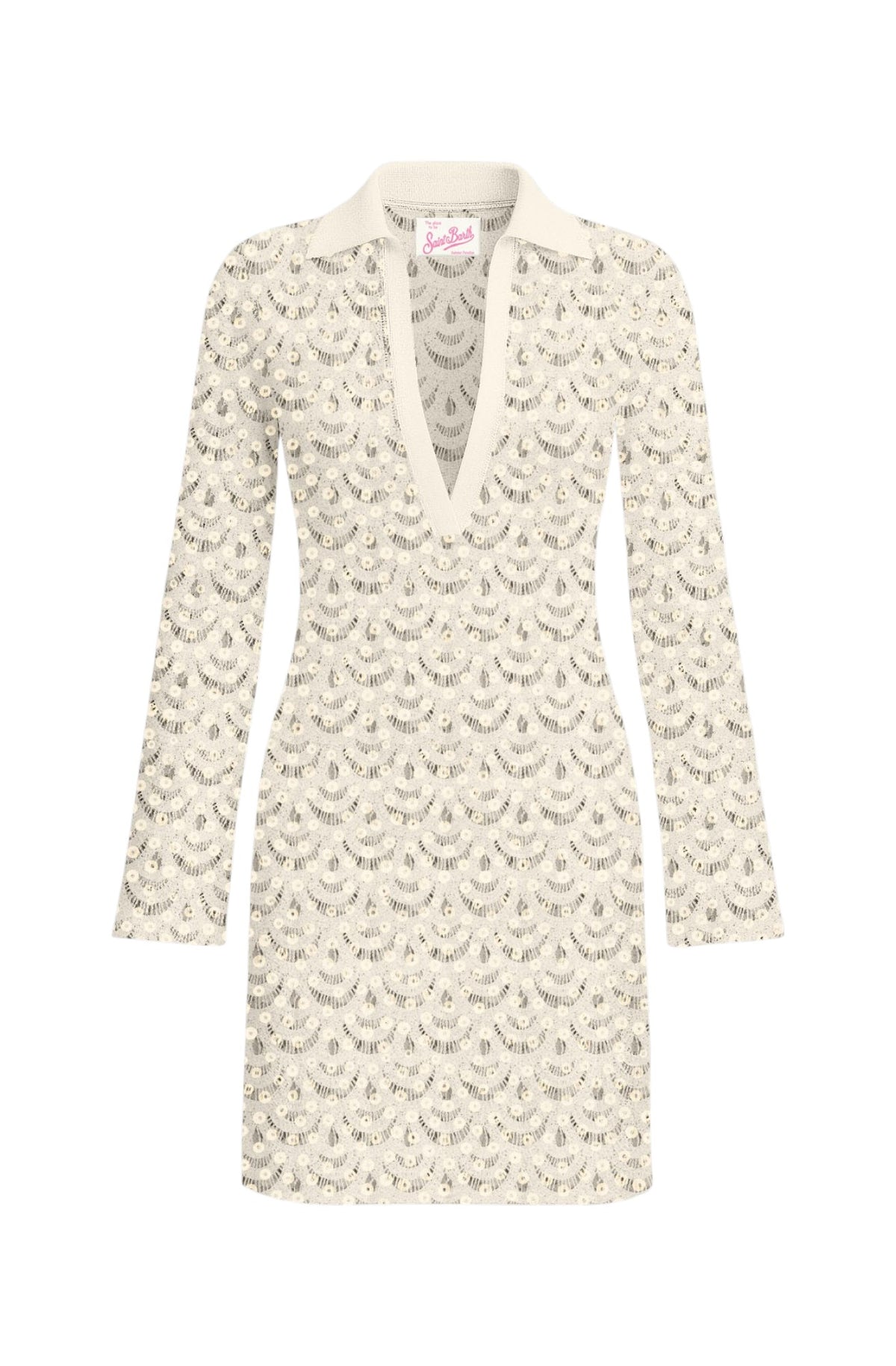 MC2 SAINT BARTH Abito MC2 SAINT BARTH donna ILR0001 01719L 10 Crochet Shell Paillettes corto Beige<BR/> ILR000101719L 10