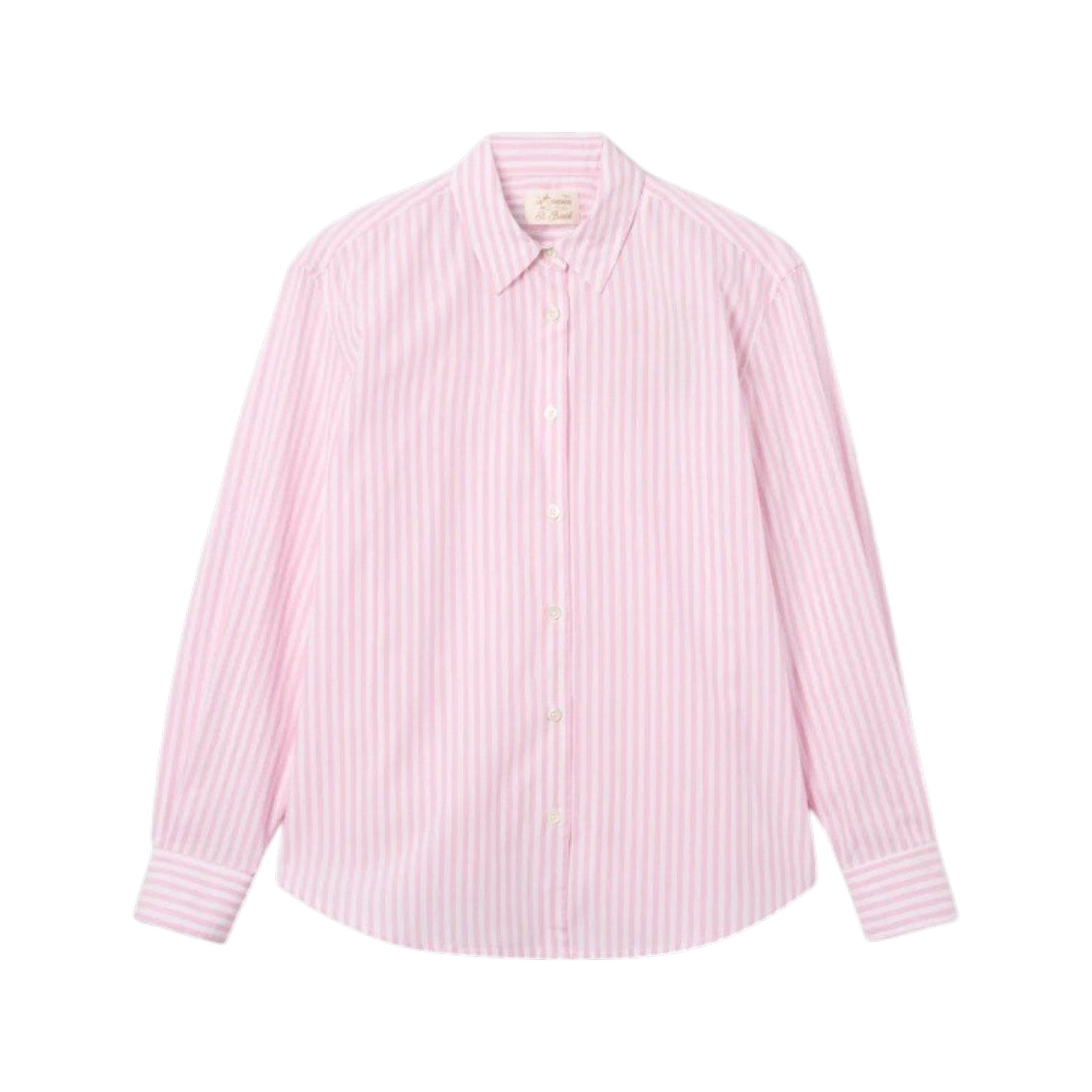 MC2 SAINT BARTH Camicia MC2 SAINT BARTH donna MDH001 00723L 21 Meredith Cotton Stripe a righe rosa con ricamo Saint Barth Rosa <BR/> MDH00100723L 21