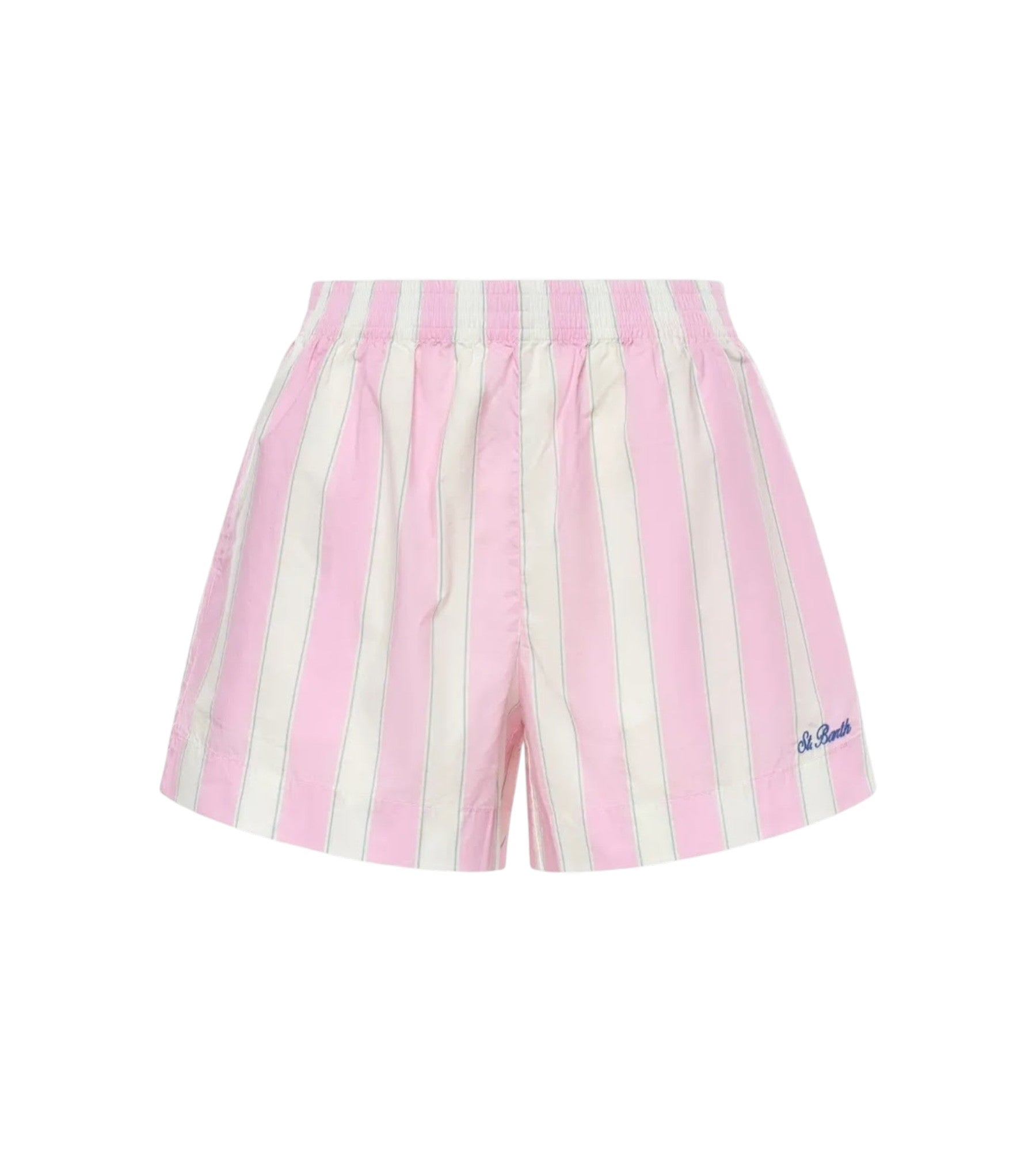 MC2 SAINT BARTH Bermuda MC2 SAINT BARTH donna MEA002 00897L 2153 Meave Cotton Beach a righe Rosa Panna<BR/><BR/> MEA00200897L 2153