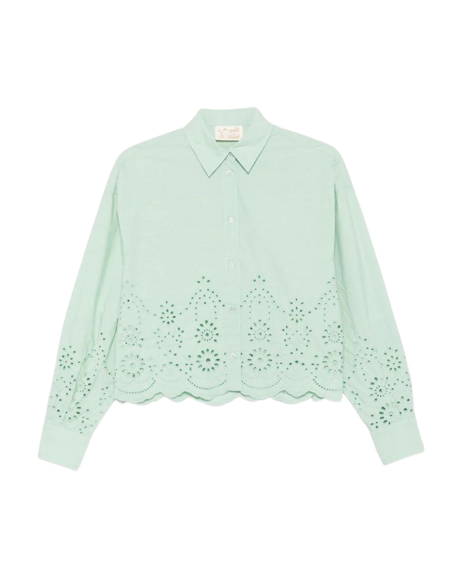MC2 SAINT BARTH Camicia MC2 SAINT BARTH donna ONE0001 00474L 53 Oriane Morris Flower Embry Sangallo Verde menta <BR/> ONE000100474L 53