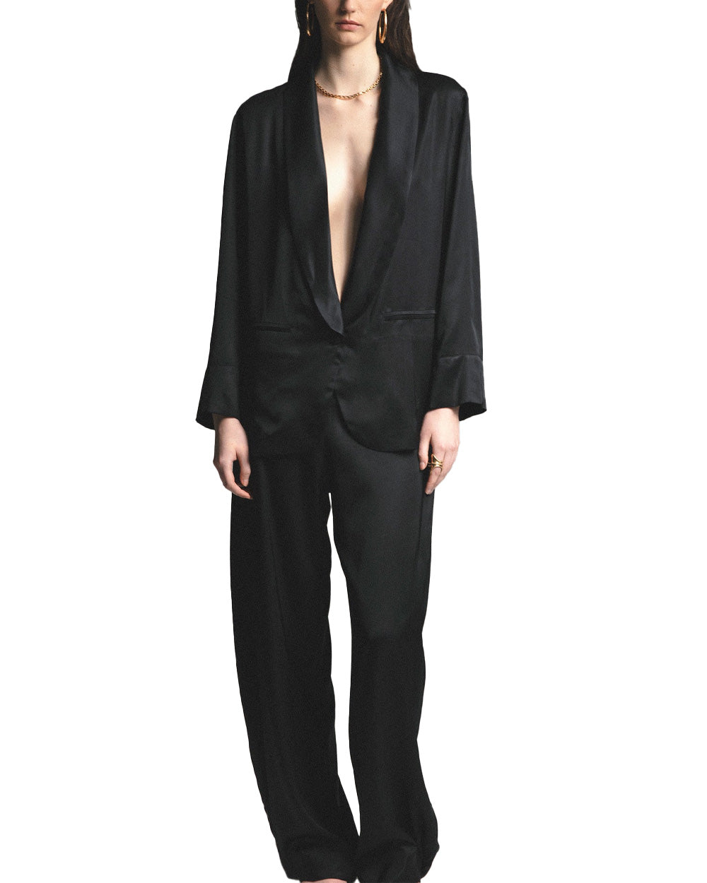 NINE MINUTES Pantalone NINE MINUTES donna THE PAJAMA PANT Nero THE PAJAMA PANT 99
