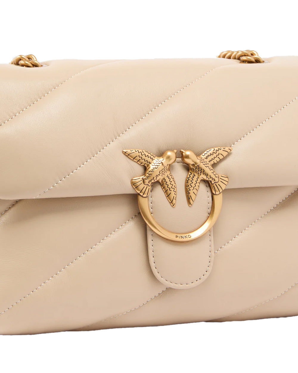 PINKO Borsa PINKO donna CLASSIC LOVE BAG PUFF 100038A0F2 Beige nappa pelle trapuntatura tracolla 100038A0F2 C50Q