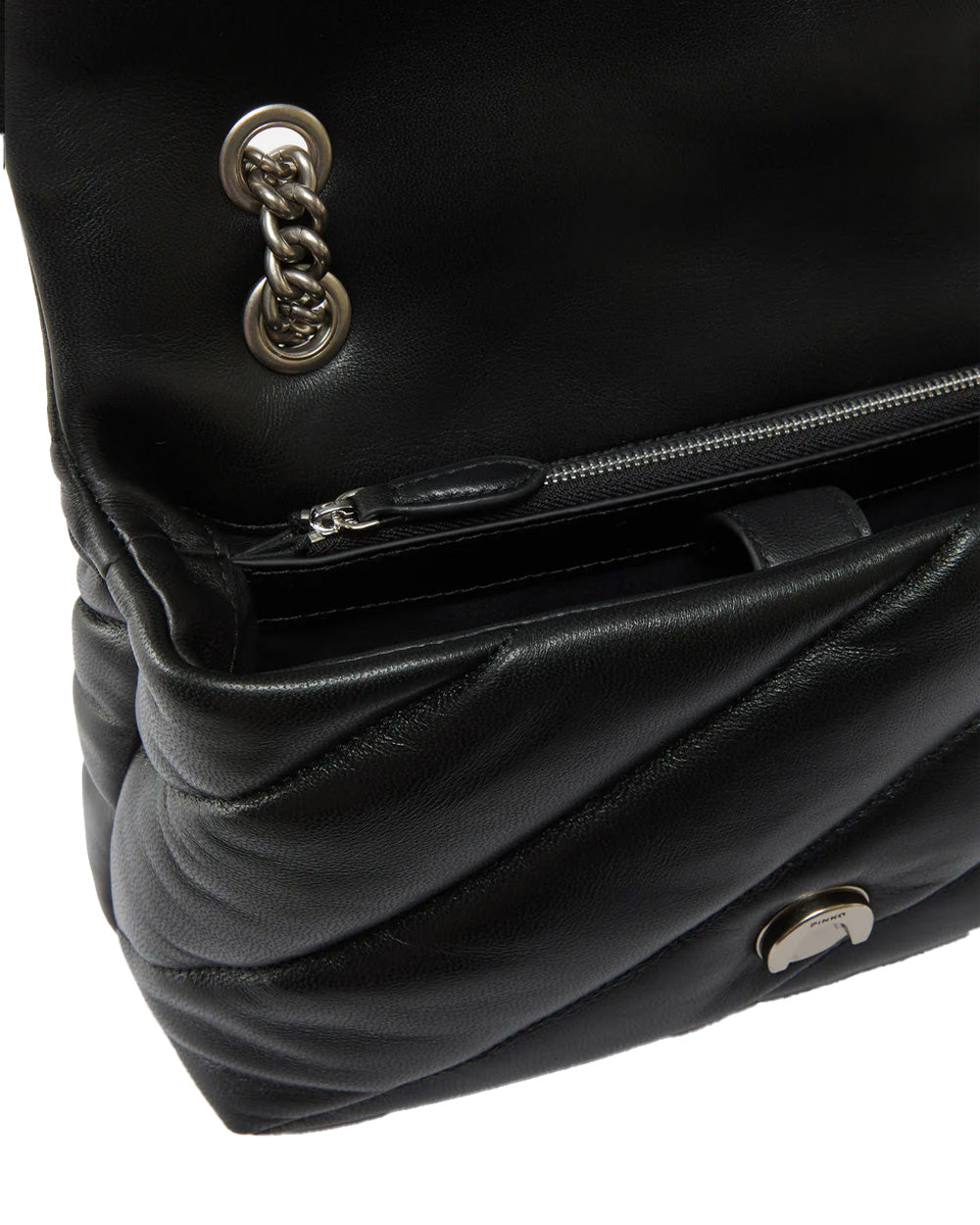 PINKO Borsa PINKO donna CLASSIC LOVE BAG PUFF 100038A0F2 Nera nappa pelle trapuntatura tracolla argento 100038A0F2 Z99O