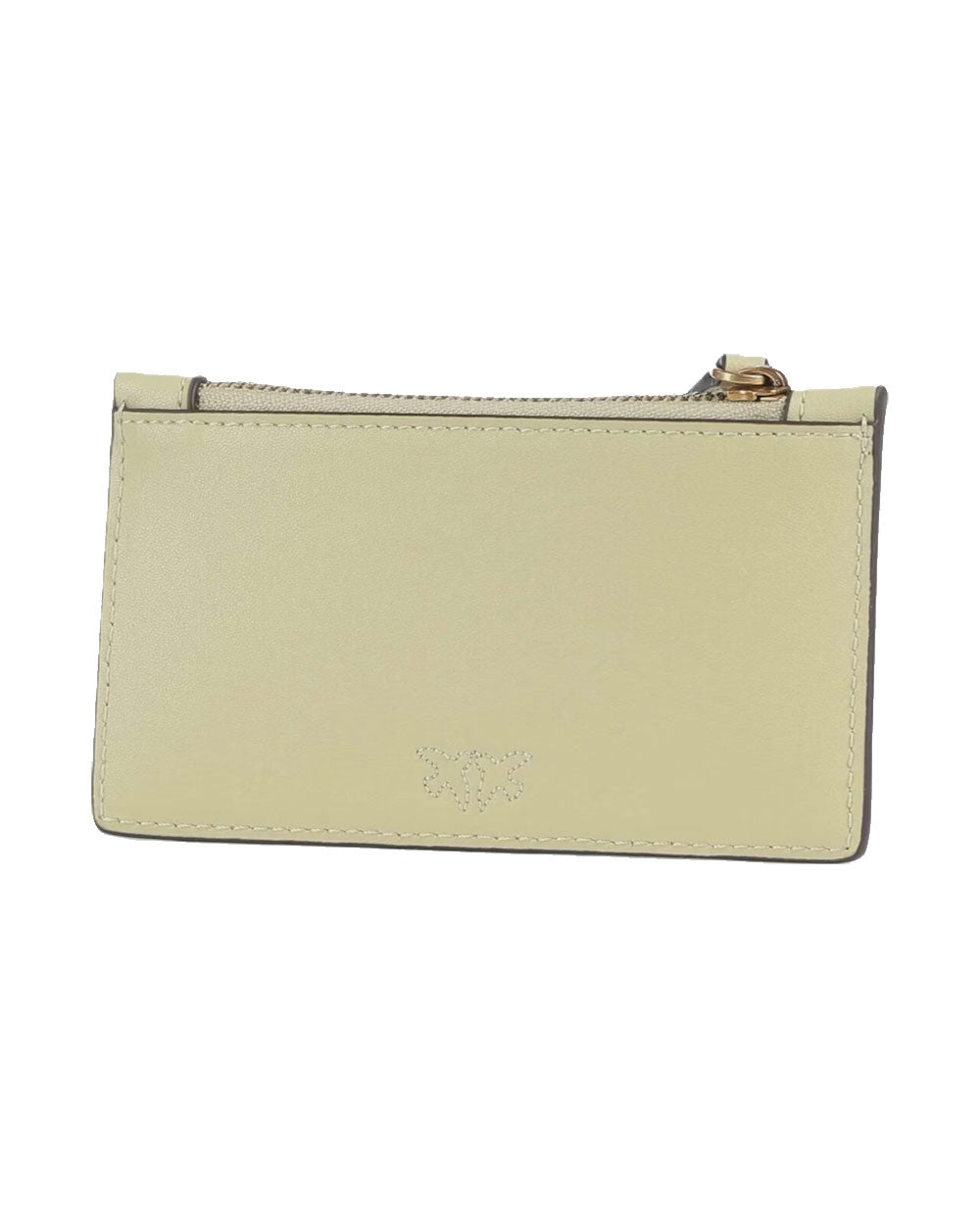 PINKO Portacarte Pinko donna 100251A0F1 Airone giallo oro zip pelle<BR/><BR/> 100251A0F1 C39Q
