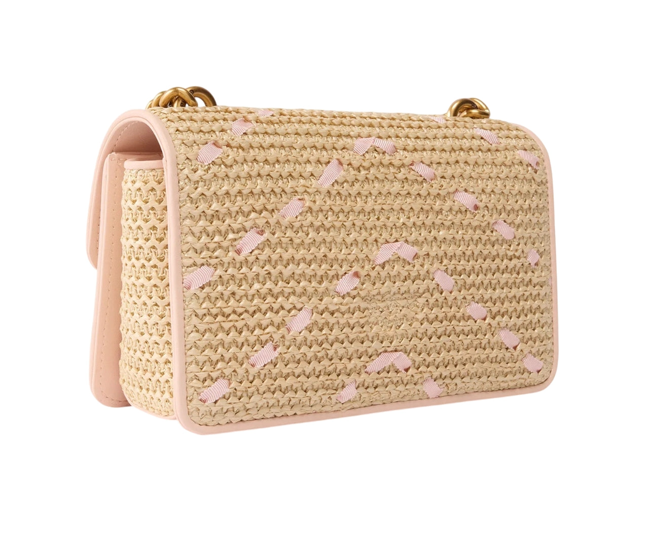 PINKO Borsa donna Pinko 104550A1RLHN2Q Mini Love Bag One Light rafia Panna<BR/> 104550A1RL HN2Q