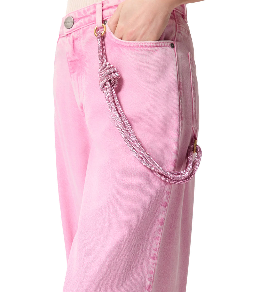 PINKO Jeans Pinko donna 104601A33R Lauryn rosa corda gioiello<BR/><BR/> 104601A33R P44