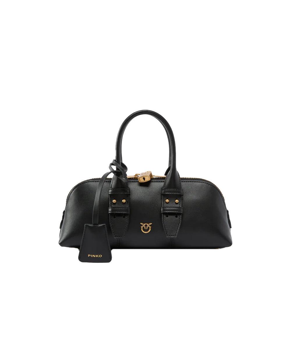 PINKO Borsa PINKO donna BOWLING BAG HORIZONTAL 105334A0QO Nera tasca pelle tracolla regolabile chiusura zip 105334A0QO Z99Q