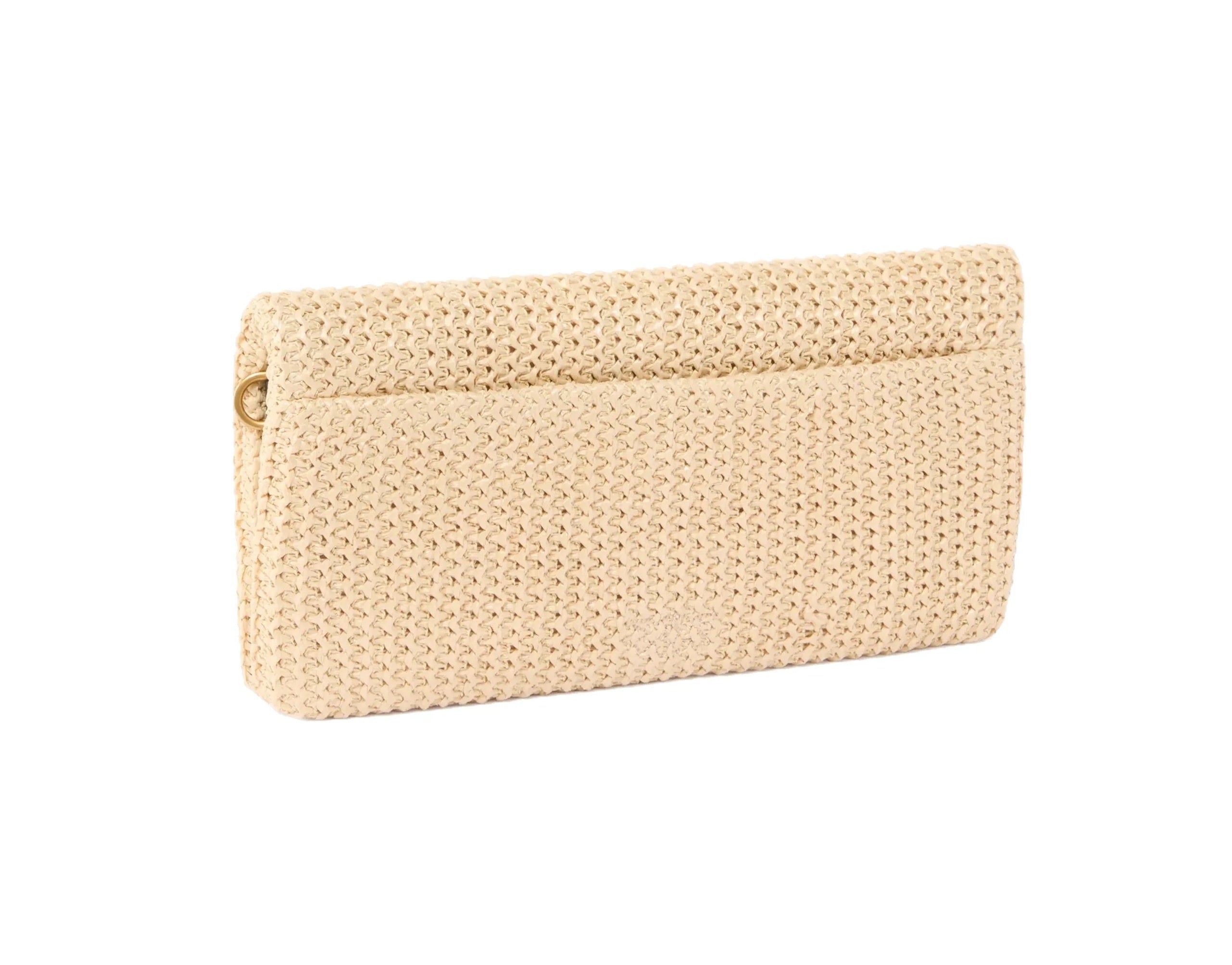 PINKO Pochette Pinko donna 106022A391C 24Q Soft Horizontal Classic media rafia Beige<BR/> 106022A391 C24Q