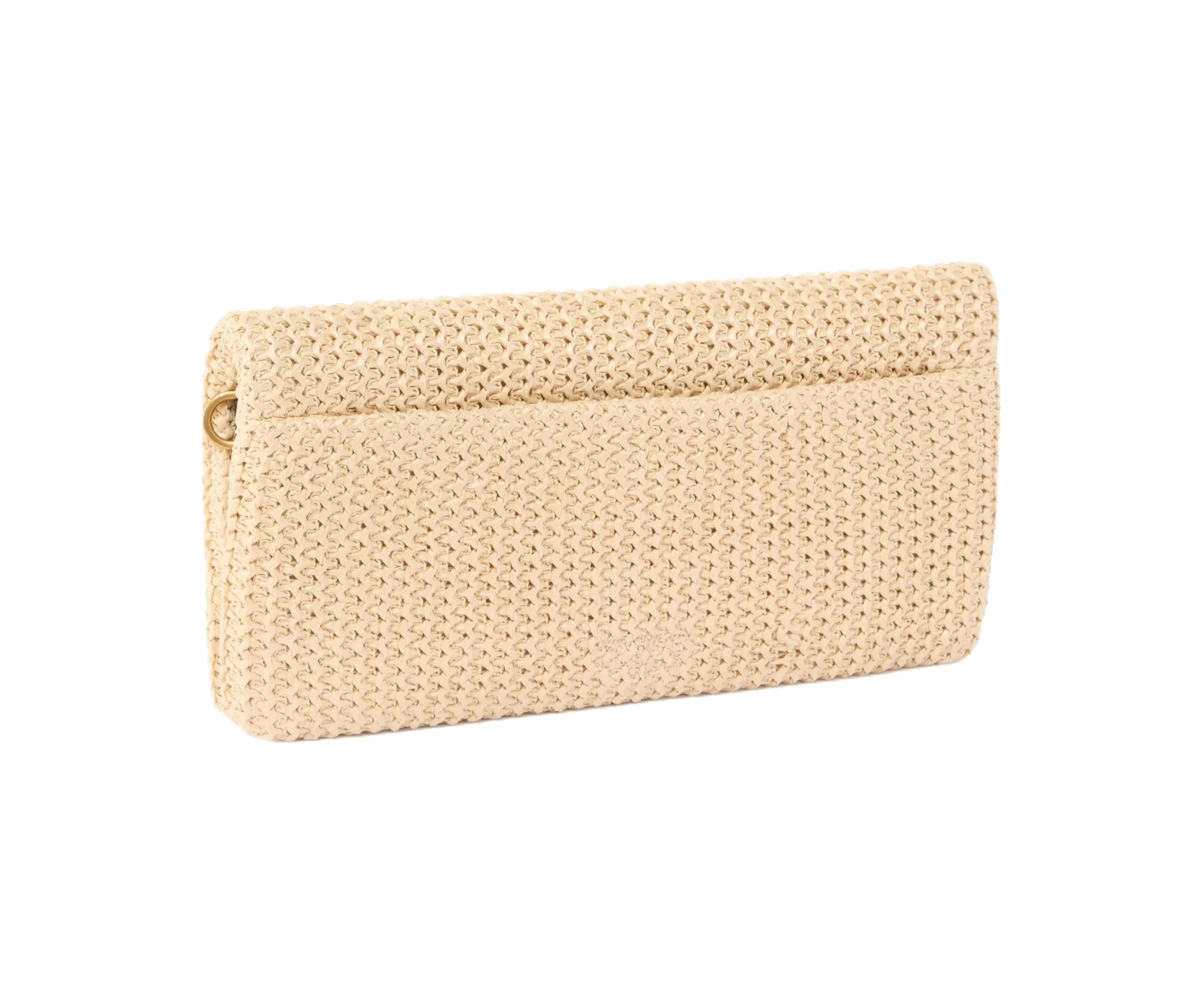 PINKO Borsa Pinko donna 106023A391 C24Q Click Soft Horizontal Mini Rafia Beige<BR/> 106023A391 C24Q