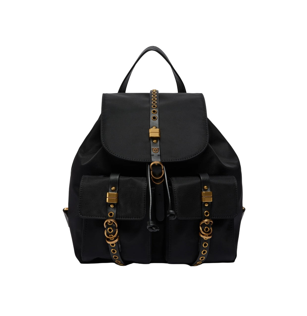 PINKO Zaino Pinko donna 106051A358Z 99Q classic medio in nylon Nero <BR/> 106051A358 Z99Q