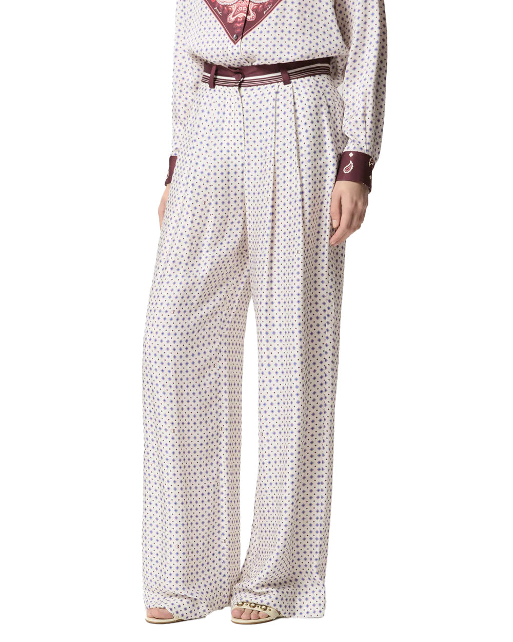 PINKO Pantalone PINKO donna RUTH 106203A31K Fantasia gamba dritta viscosa zip bottone 106203A31K BBA