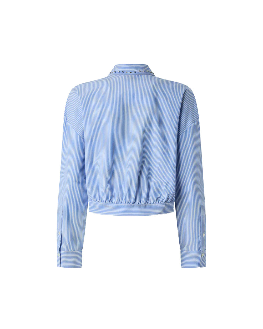 PINKO Camicia PINKO donna CHARITA 106277A32R Azzurra cropped cotone colletto classico<BR/> 106277A32R ZE5