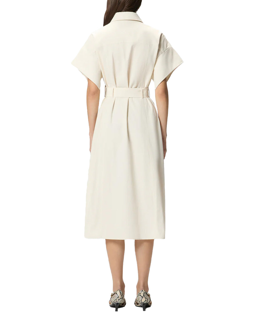 PINKO Abito PINKO donna ALESHA 106309A2ER Beige cotone colletto stile camicia tasche 106309A2ER C03