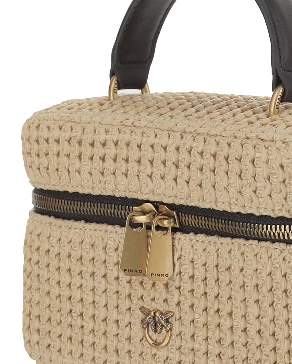 PINKO Beauty case Pinko donna 106382A0GK Vanity soft mini rafia tracolla 106382A391 C24Q