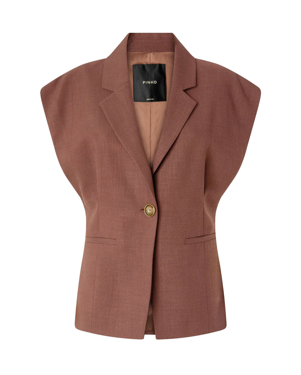 PINKO Giacca donna Pinko 106509A2W6 Floella marrone smanicato rustico<BR/> 106509A2W6 L78