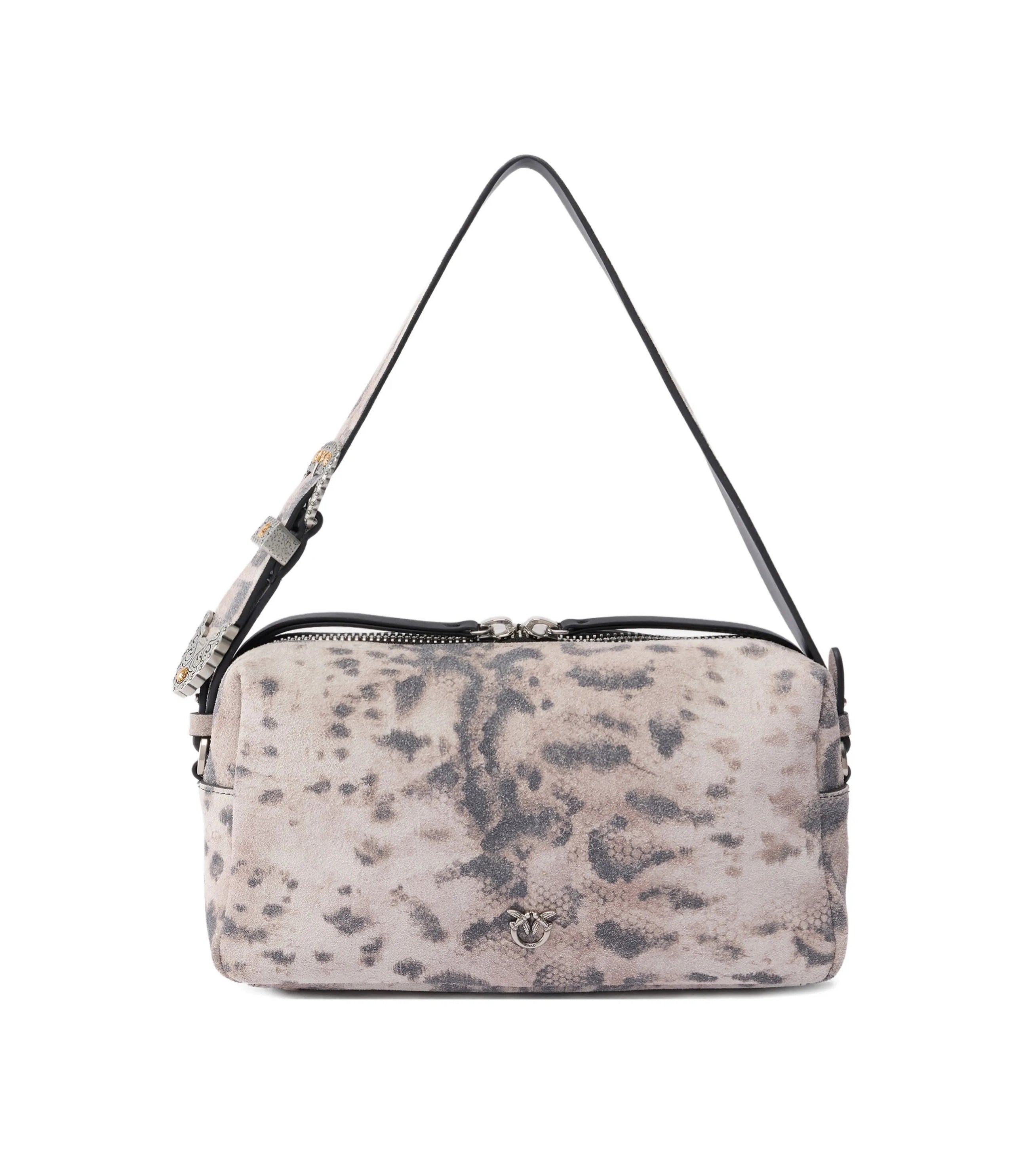 PINKO Borsa Pinko donna 106761A39V H8RO bauletto medio stampa animalier Avorio Nero Beige<BR/> 106761A39V H8RO