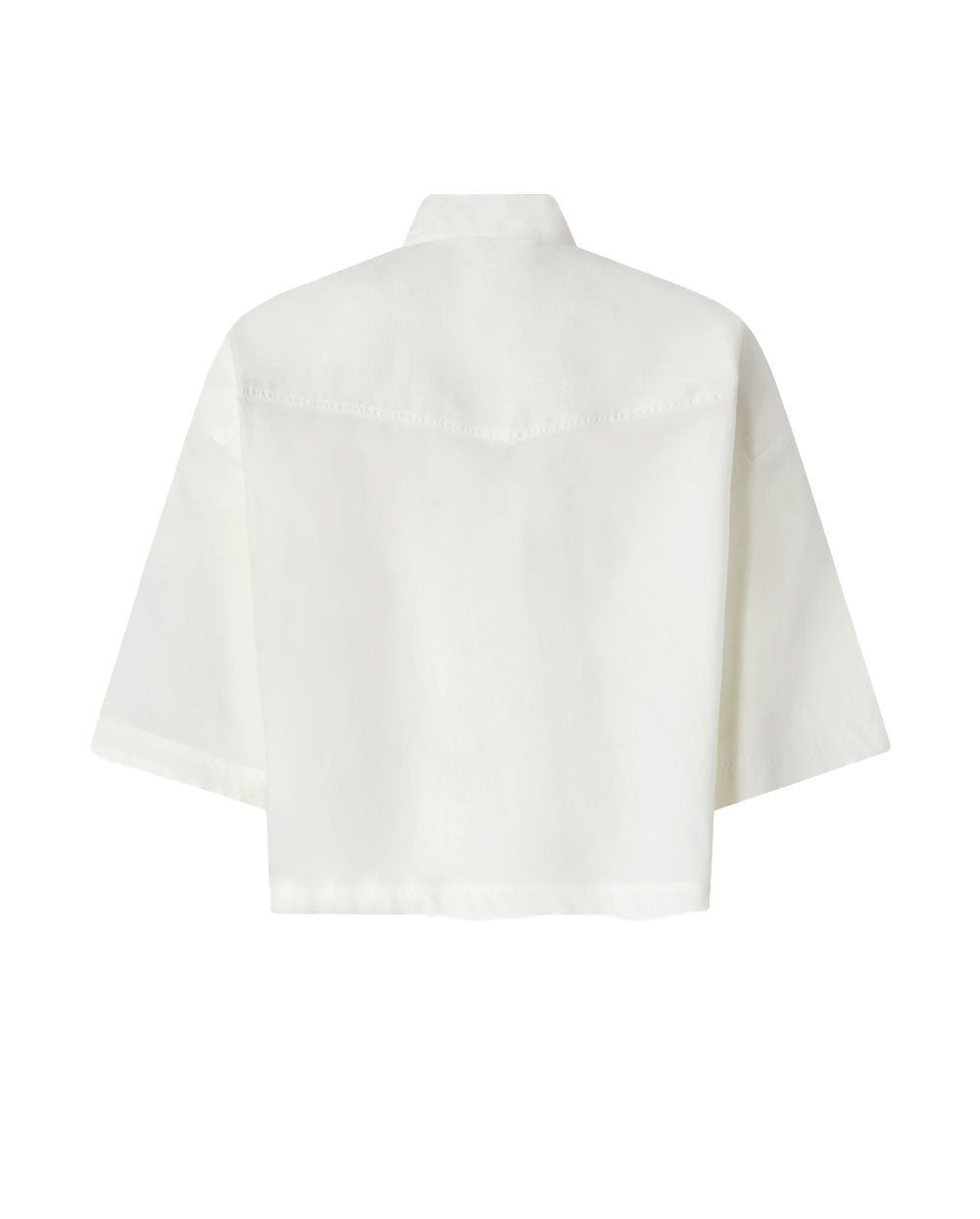 PINKO Camicia donna Pinko 106826A2LD Pescara bianca cropped dettagli metallici 106826A2LD Z05