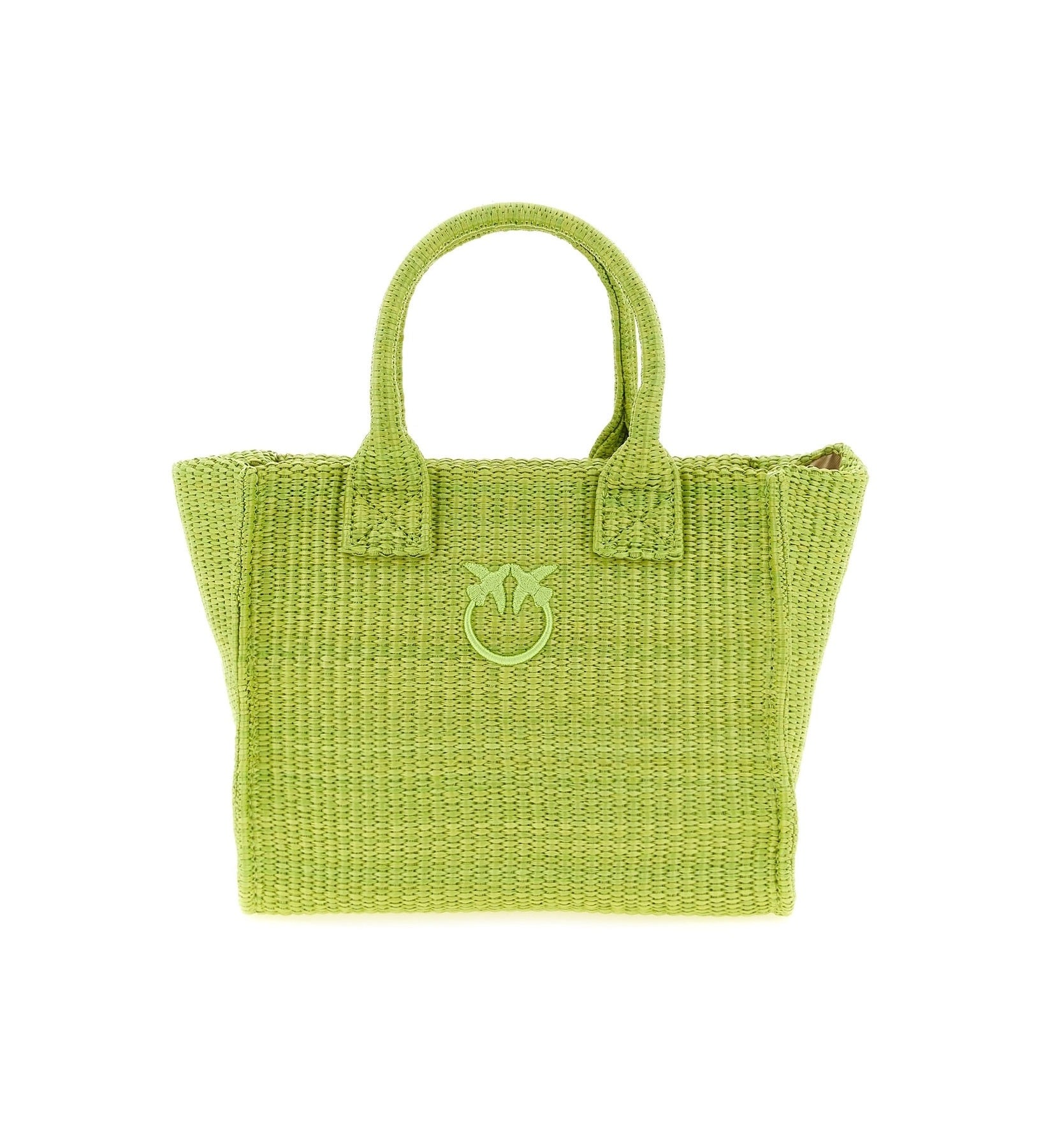 PINKO Borsa Pinko donna 106832A369Y VV0 Beach Shopper Mini Rafia Verde mela<BR/> 106832A369Y VV0