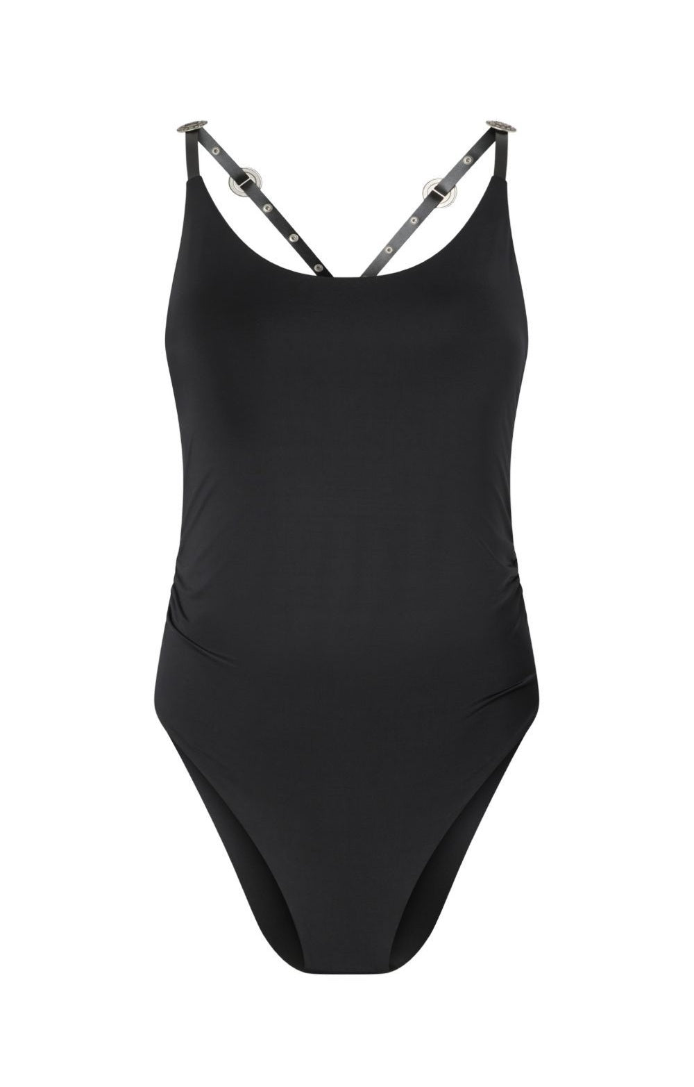 PINKO Body Pinko donna 106955A3C1 Z99 Aosta con spalline incrociate Nero<BR/> 106955A3C1 Z99