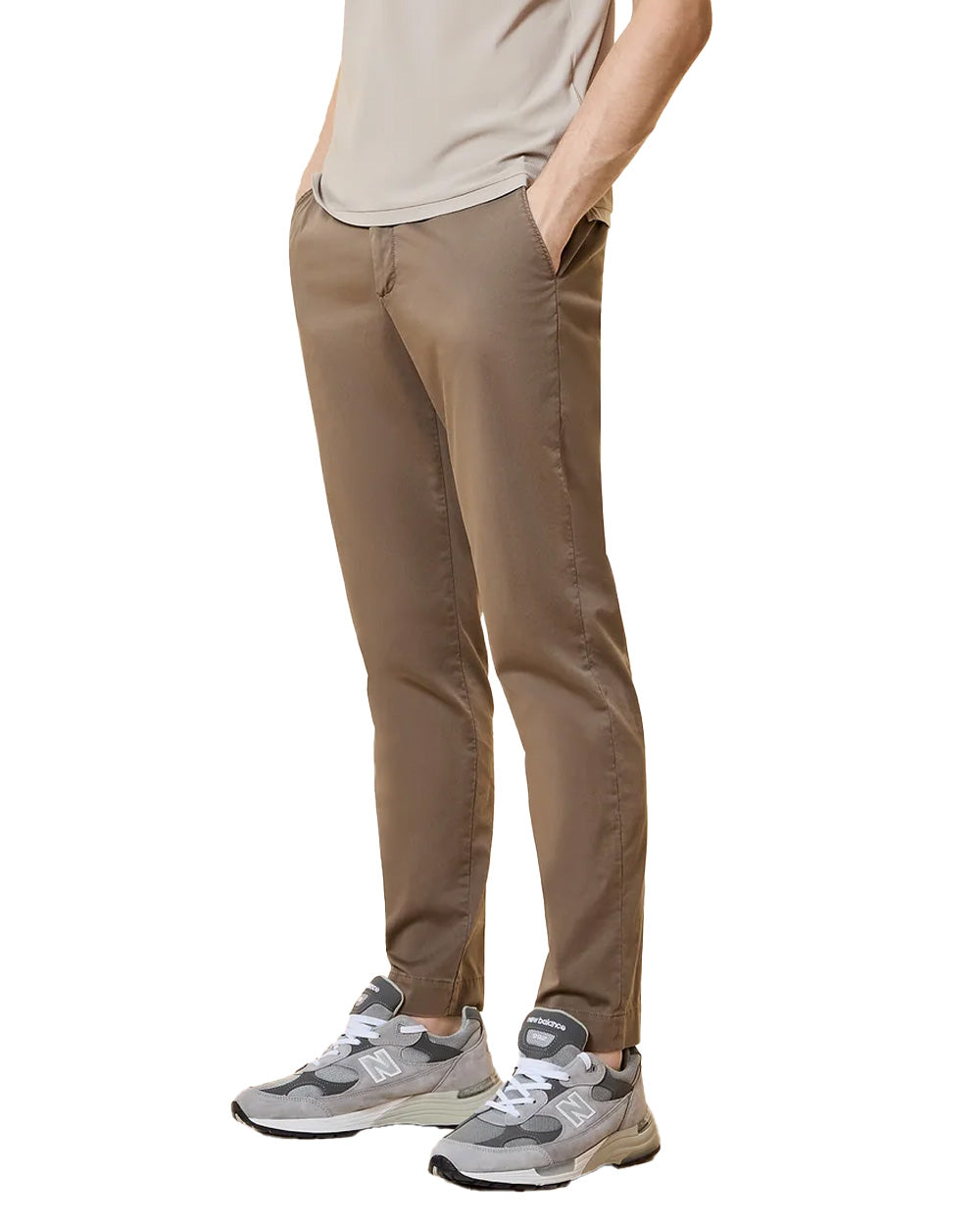 RRD Pantalone RRD uomo 26327 Cottech Chino Jo Tabacco chino vita regolare bottone zip tasche 26327 86