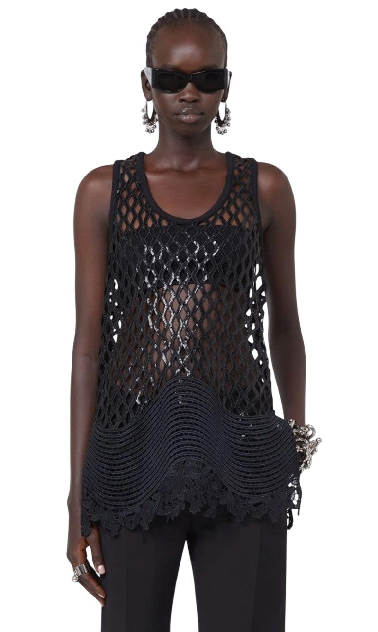SPORTMAX Top Sportmax donna 2612931022600 004 Aquile traforato Nero 2612931022600 004