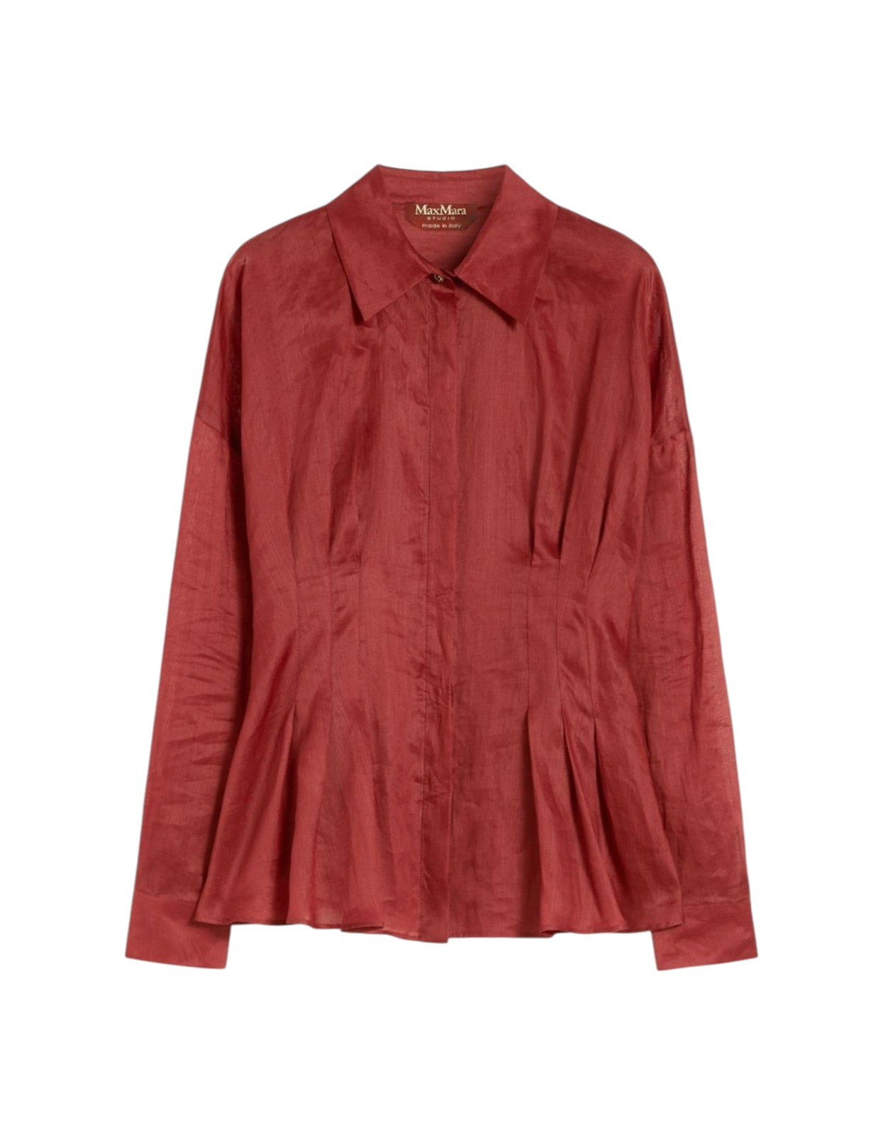 STUDIO Camicia Studio donna 2616111042600 066 Ora in tela ramié Mattone rosso<BR/> 2616111042600 066