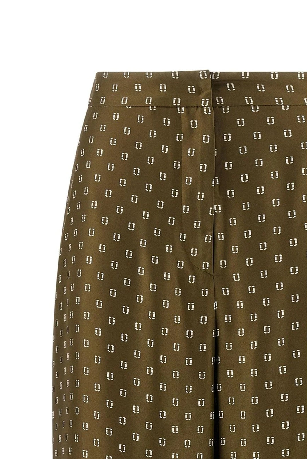 STUDIO Pantalone Studio donna 2616131011600 033 Ottelia in seta stampata Kaki<BR/> 2616131011600 033