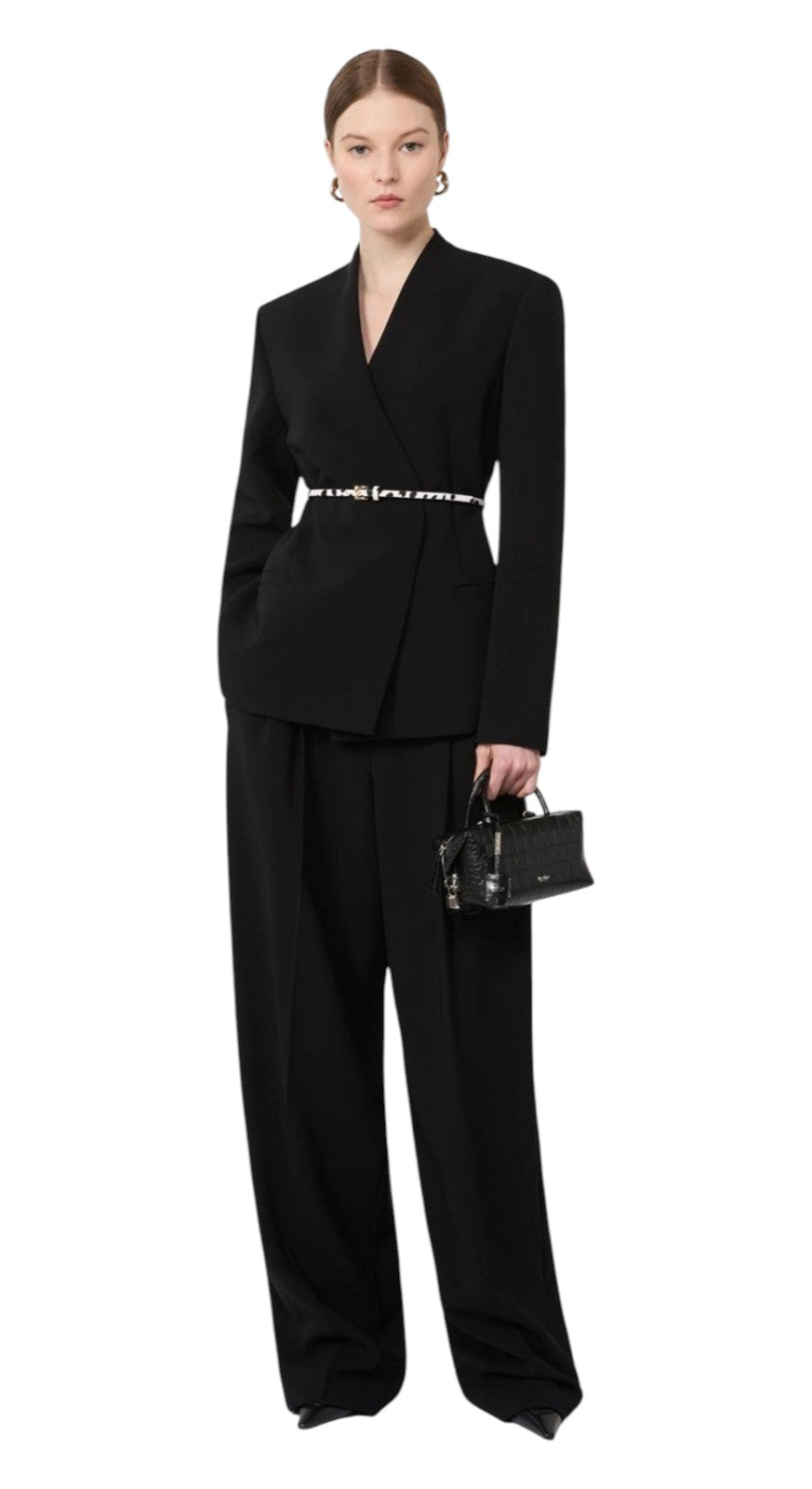 STUDIO Pantalone Studio donna 2616131051600 001 Corvino fluido in cady Nero<BR/> 2616131051600 001