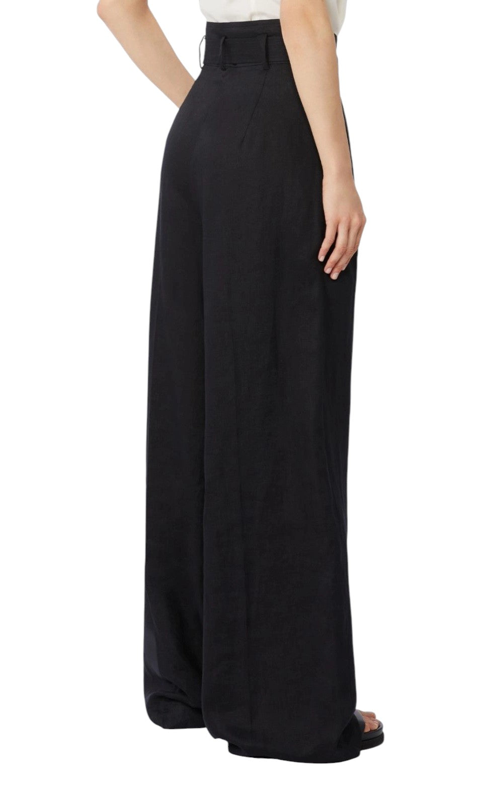 STUDIO Pantalone Studio donna 2616131092600 035 Materia in tela di lino Nero<BR/> 2616131092600 035