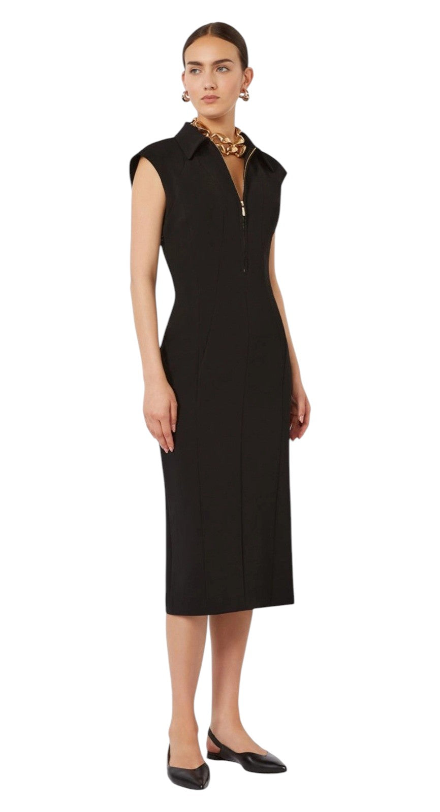 STUDIO Abito Studio donna 2616221055600 001 Alga midi in cady Nero<BR/> 2616221055600 001